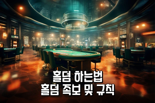 홀덤 하는법 - 홀덤 족보 및 규칙